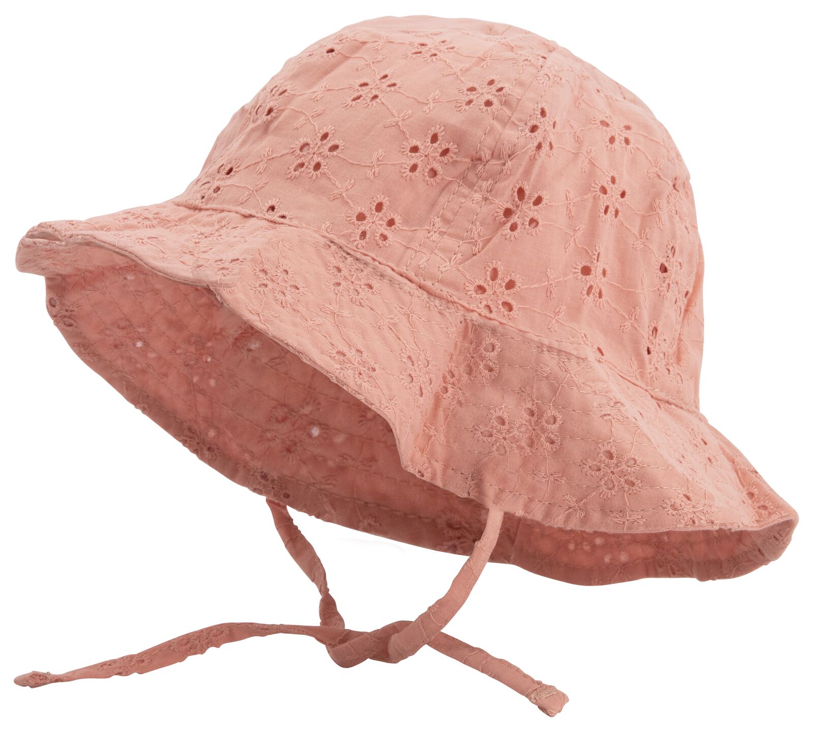 hema bonnet bébé brodé rose (rose)