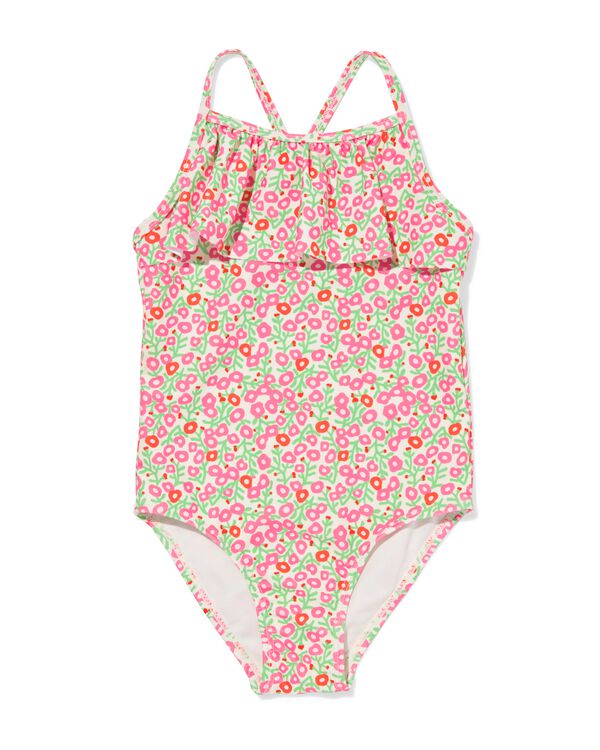 maillot de bain enfant fleurs rose - 22250250PINK - HEMA