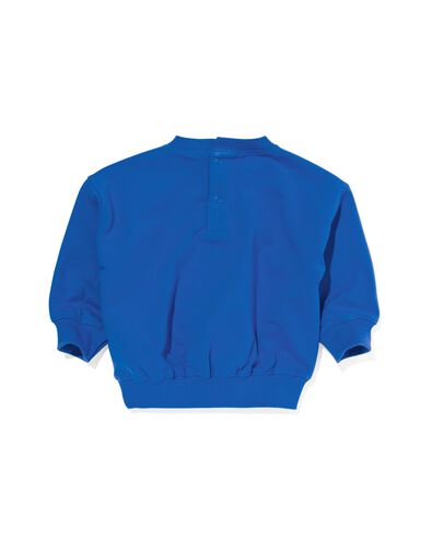baby sweater 'c'est formidable' kobaltblauw 80 - 33198844 - HEMA
