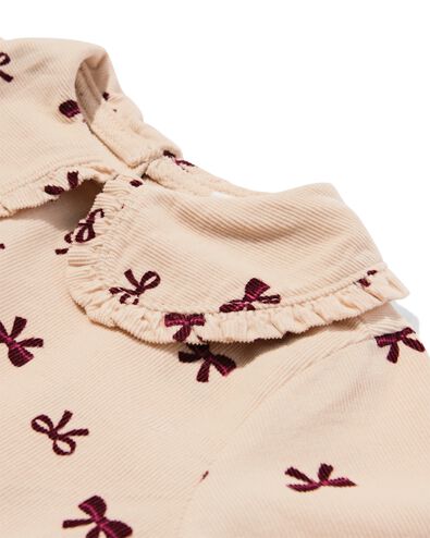 babyjurk rib strikjes ecru - 33048770ECRU - HEMA