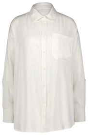 Damen-Bluse Lizzy, mit Leinen weiß weiß - 1000027886 - HEMA