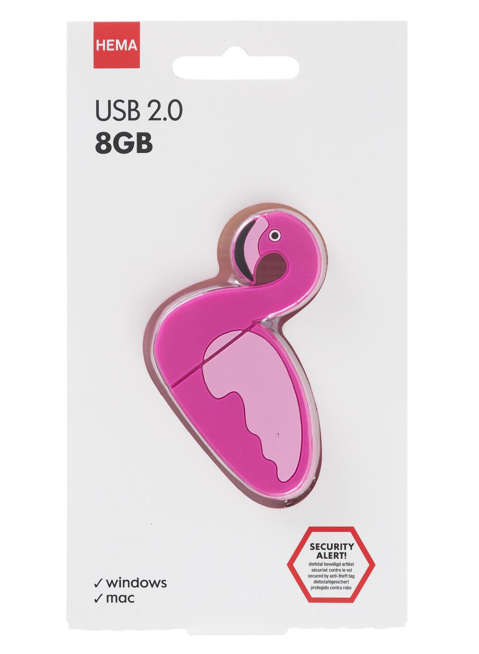 clé USB 8 Go flamant rose - HEMA