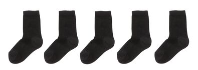 5er-Pack Kinder-Socken schwarz 39/42 - 4300957 - HEMA