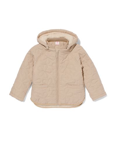 manteau enfant surpiqué avec capuche séparée beige 86/92 - 30830680 - HEMA