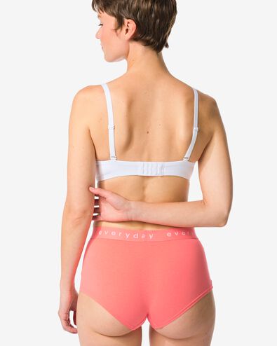 Damen-Boxershorts mit &bdquo;everyday&ldquo; auf dem Bund korallrosa - 19660874CORALPINK - HEMA