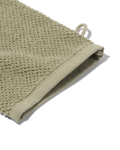 tweedekans washand recycled katoen 16x21 grijsgroen - 5240212 - HEMA