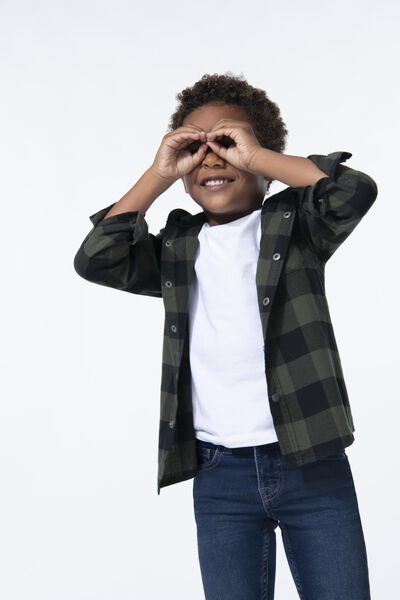 Kietelen Neerwaarts Meetbaar kinder overhemd met capuchon geruit groen - HEMA