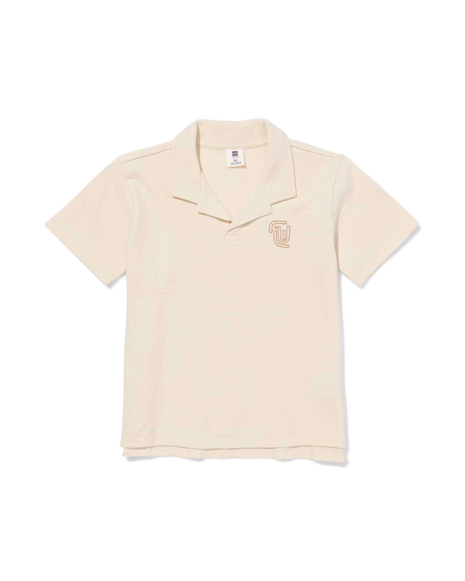 Kinderpoloshirt ecru ecru - 30714117ECRU - HEMA