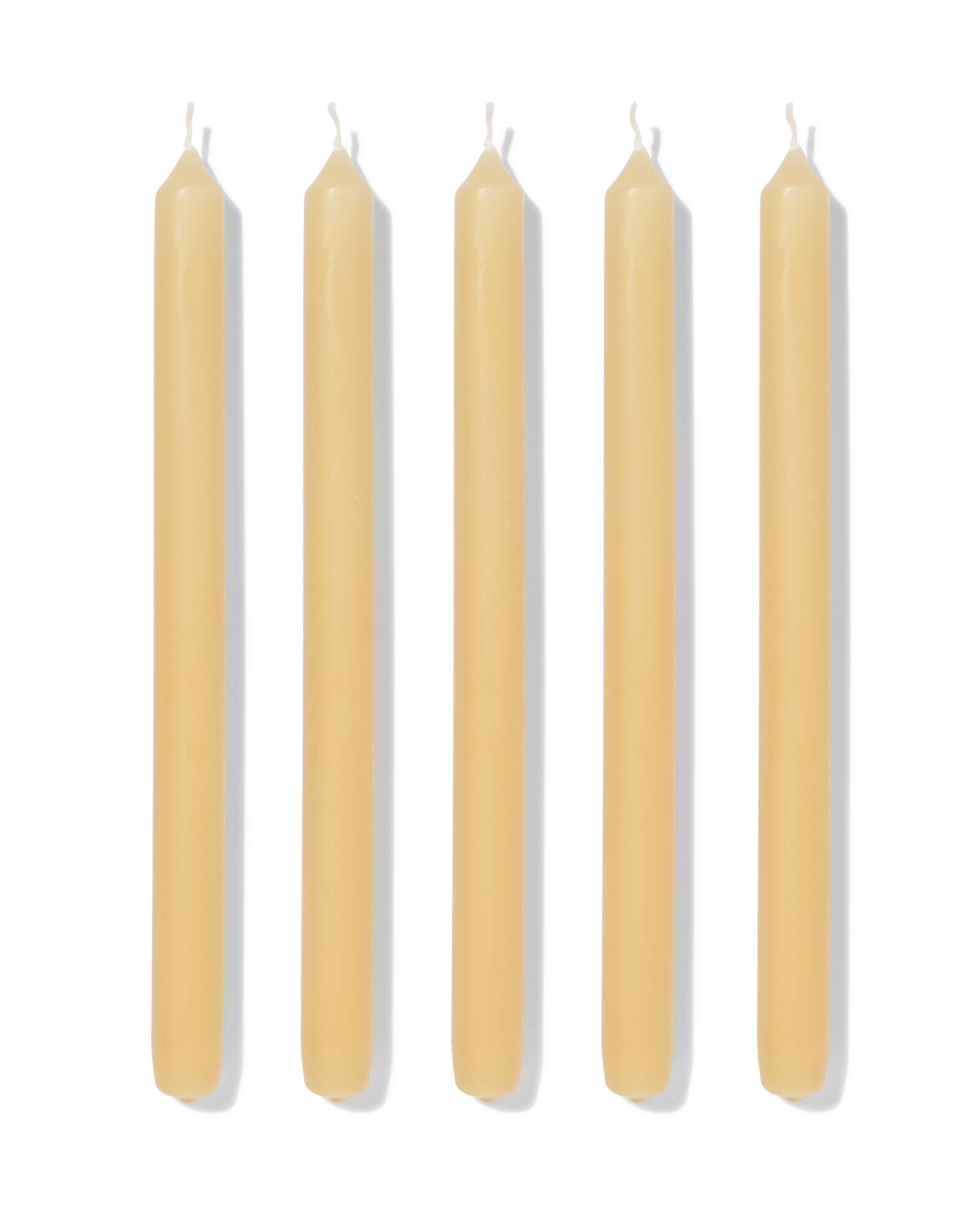 bougie longue &Oslash;2,2x29cm jaune clair - 12 pi&egrave;ces - 13504228 - HEMA