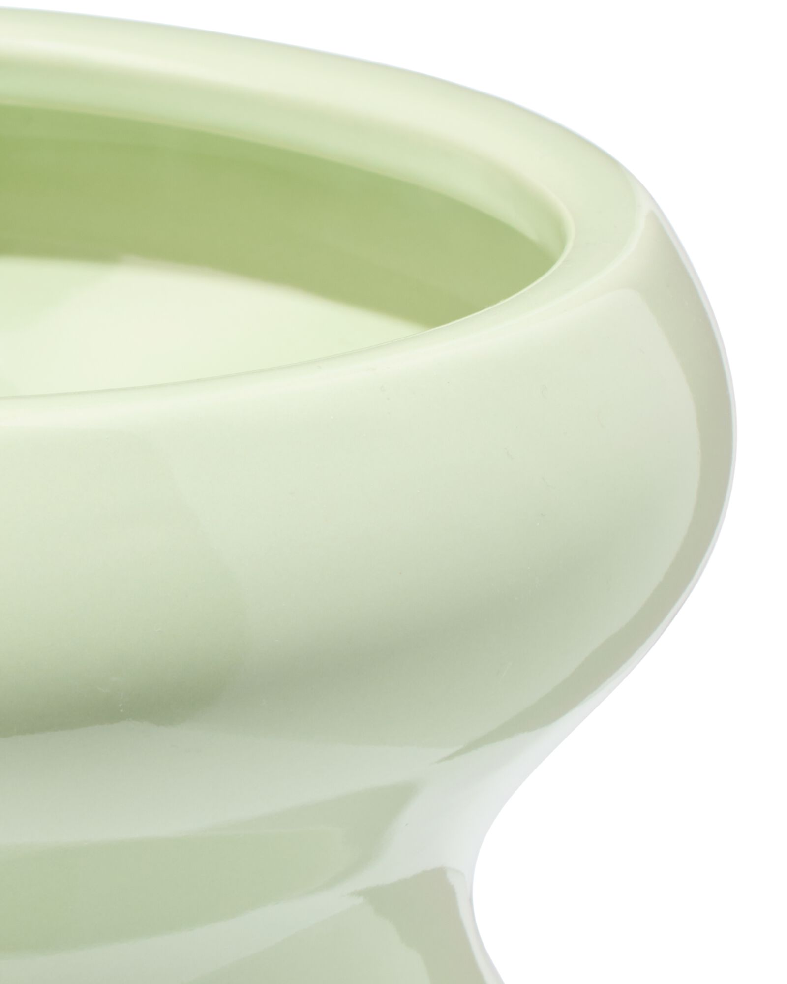 Blumentopf ⌀ 17,5 x 12,5 cm, Keramik, Klecks gr&uuml;n - 13326030 - HEMA