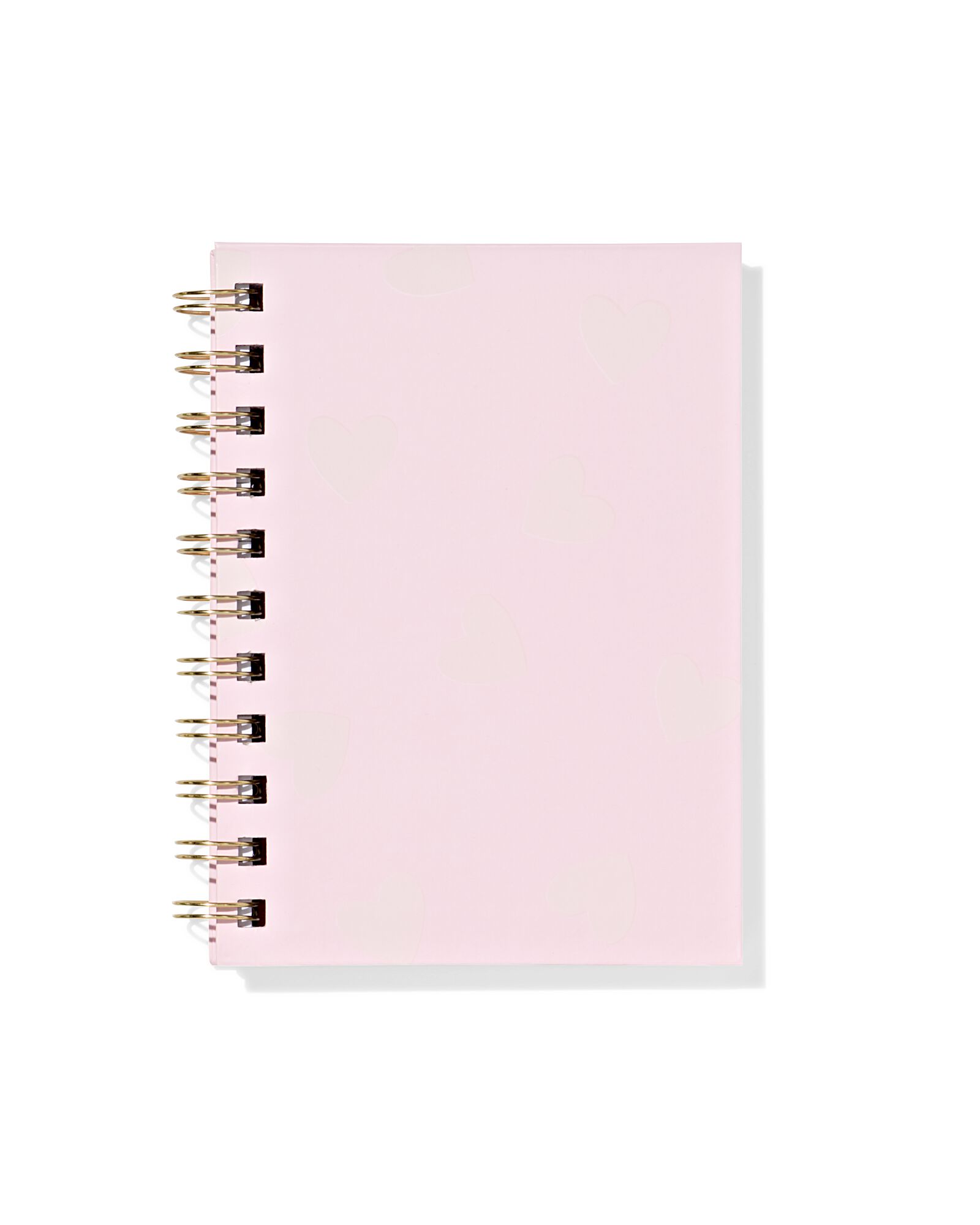 notitieboek 11.5x15cm roze hartjes - 14100230 - HEMA