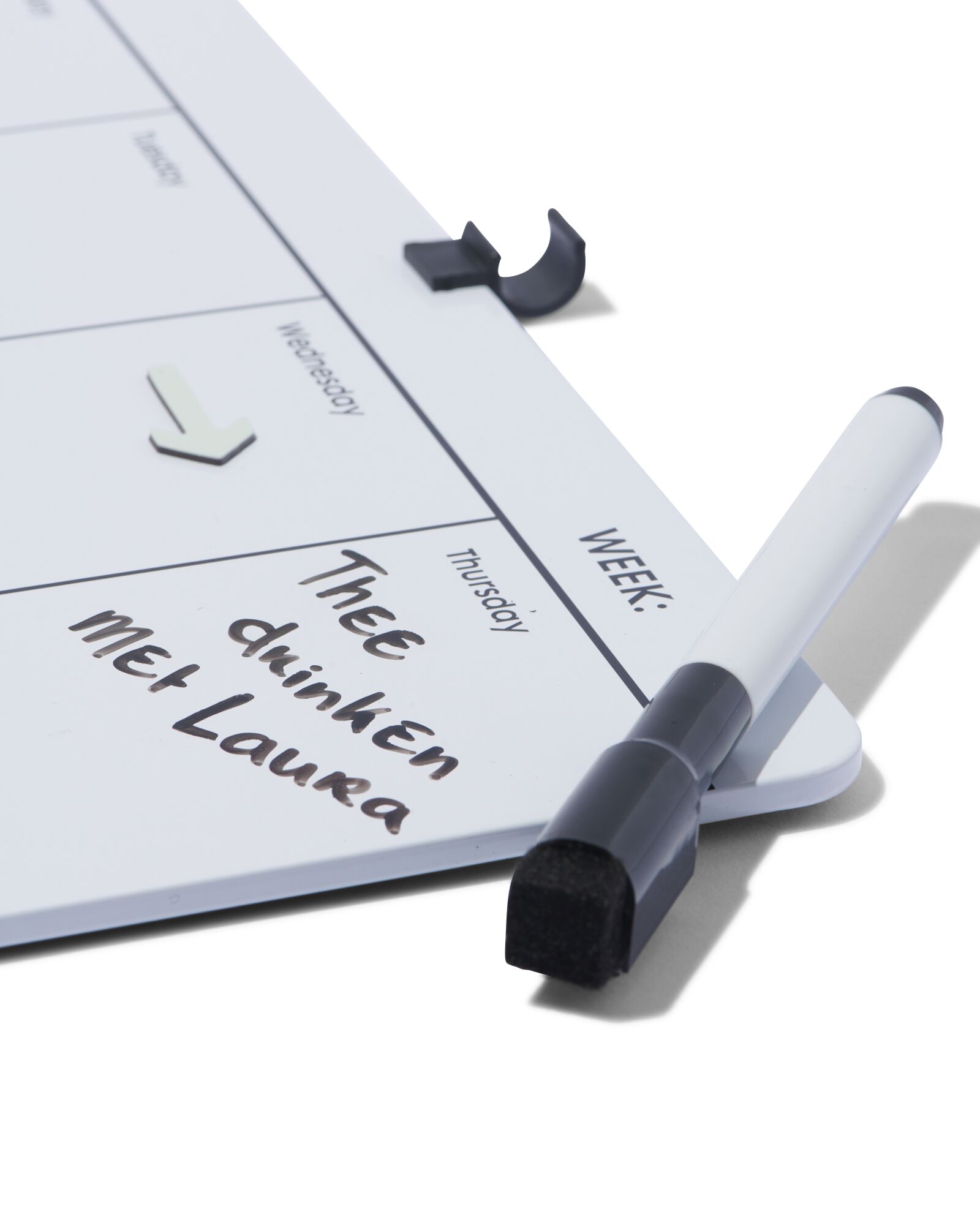 tableau magn&eacute;tique blanc 30x30 semainier - 14822218 - HEMA