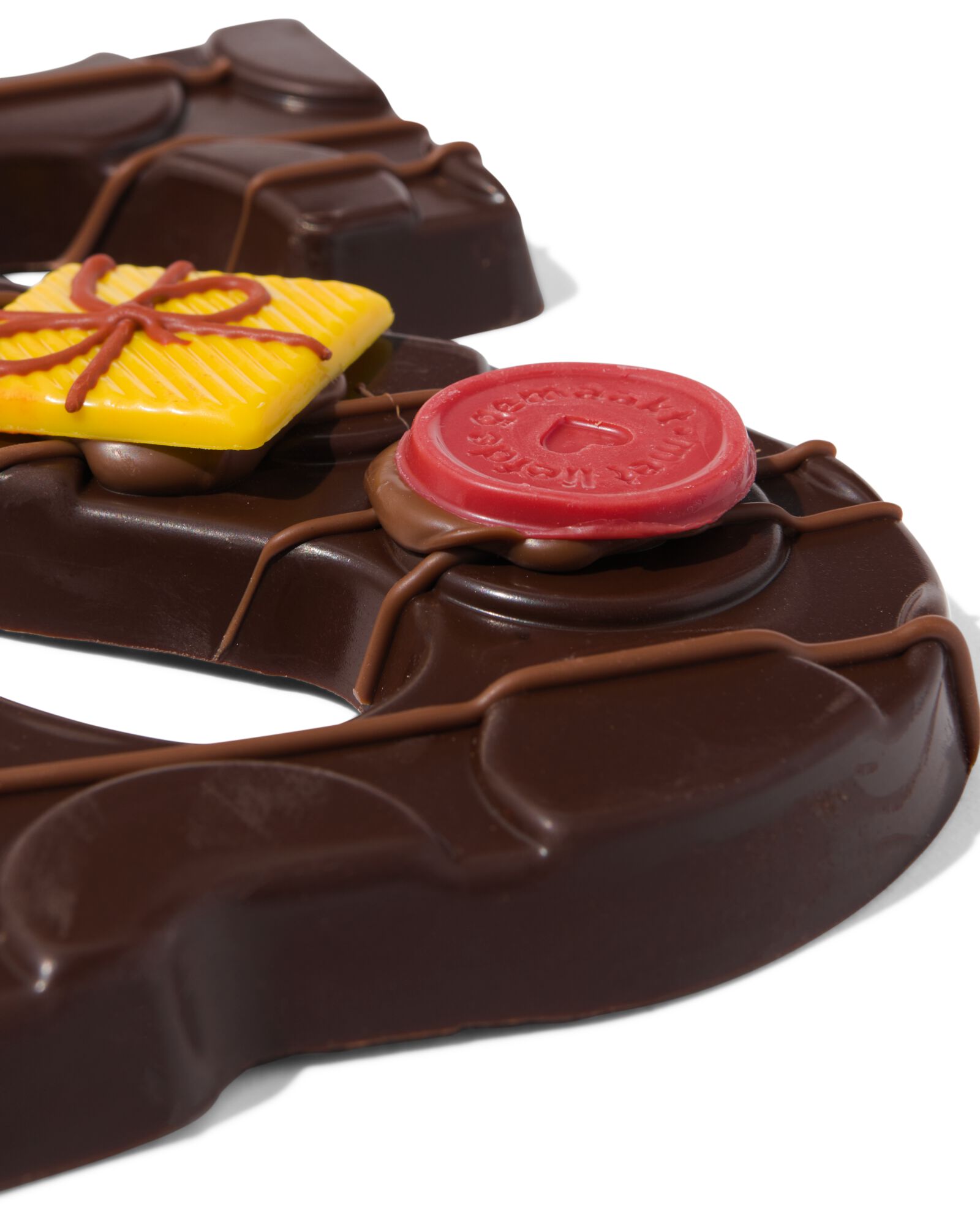 Lettre en chocolat d&eacute;cor&eacute;e &agrave; la main pur S 180g - 24427428 - HEMA
