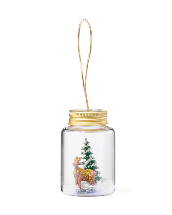 boule de Noël pot en verre doré verre 7,5cm - 25180227 - HEMA