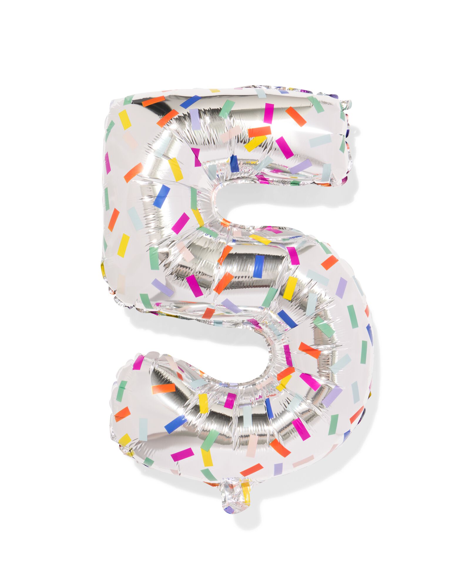 ballon aluminium chiffre 5 60cm confetti - 14260062 - HEMA