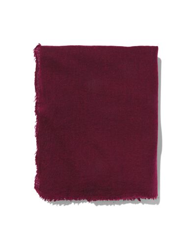 Damen-Schal mit Wolle, 200 x 60 cm, dunkelrot - 1790045 - HEMA