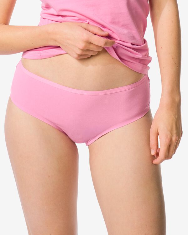 slip hipster femme coton avec dentelle rose - 19601835PINK - HEMA