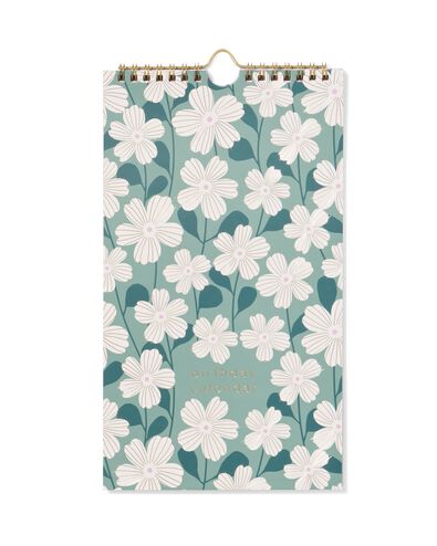 calendrier d'anniversaire 29,5x16cm fleurs - 14100224 - HEMA