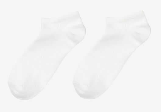 2 paires de socquettes femme avec bambou blanc blanc - 1000007252 - HEMA