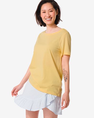 Damen-T-Shirt Alara, mit Bambus gelb gelb - 1000031267 - HEMA