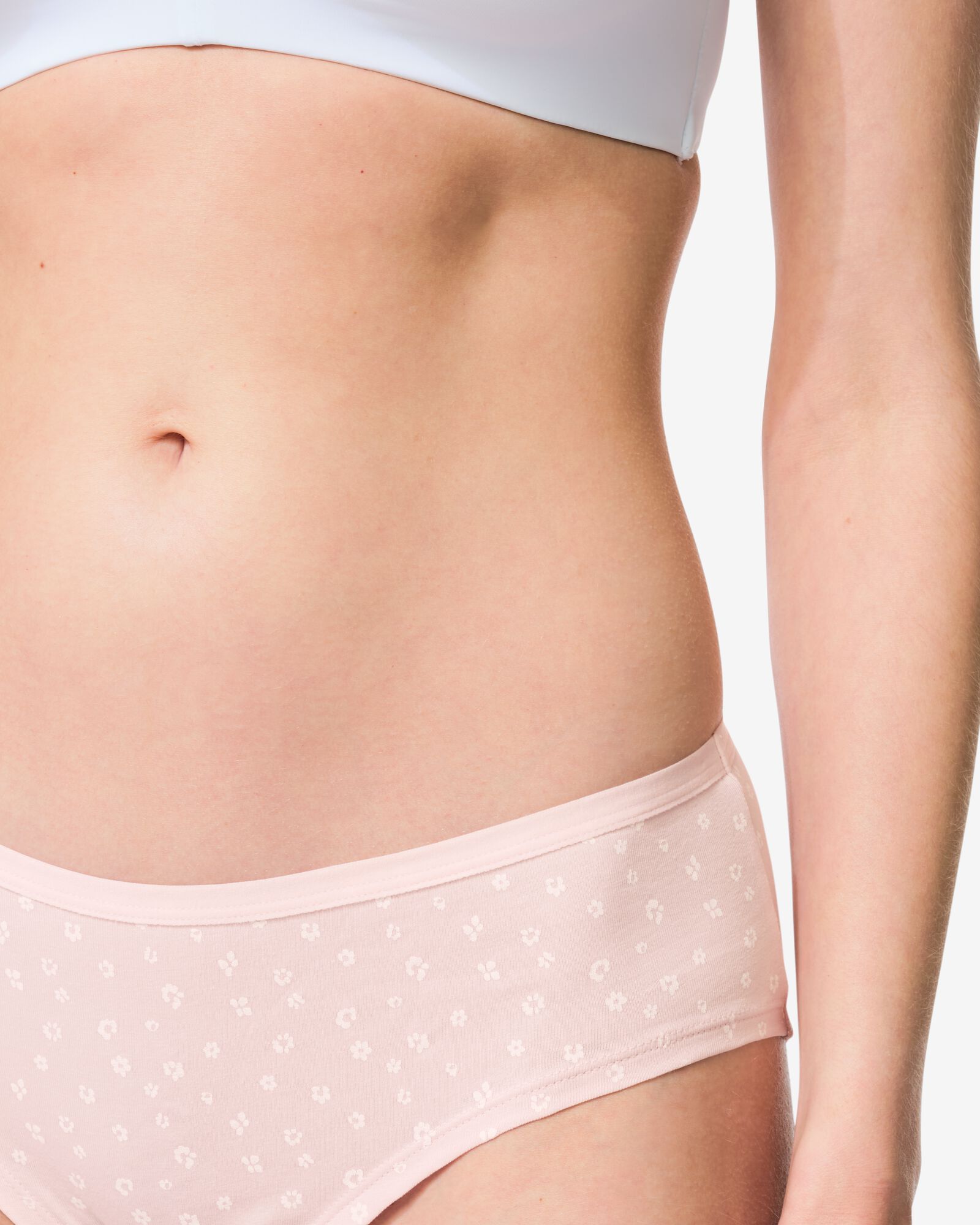 culottes hipsters femme coton fleurs - 2 pi&egrave;ces rose p&acirc;le rose p&acirc;le - 19602173LIGHTPINK - HEMA