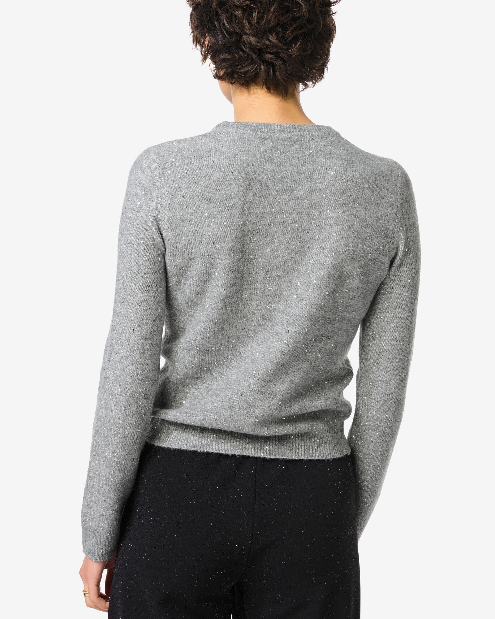 damesvest Gia glitter middengrijs middengrijs - 36205830MIDGREY - HEMA