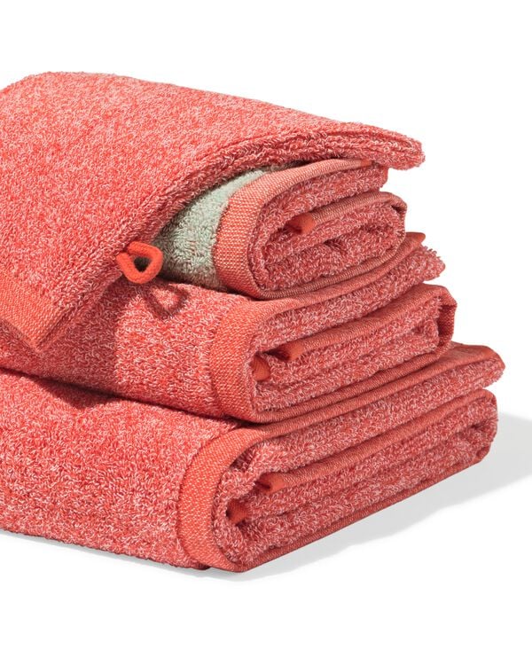 Handtuch 70 X 140 cm schwere Qualit&auml;t, Rotmeliert rot Duschtuch, 70 x 140 - 5200271 - HEMA