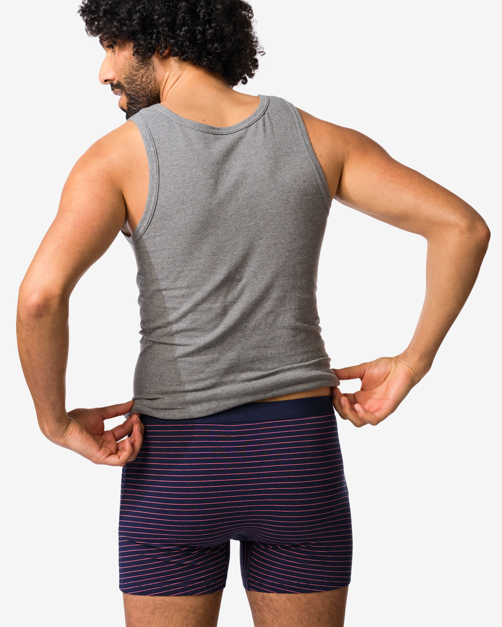 herenboxer strepen - 3 stuks donkerblauw donkerblauw - 19168330DARKBLUE - HEMA