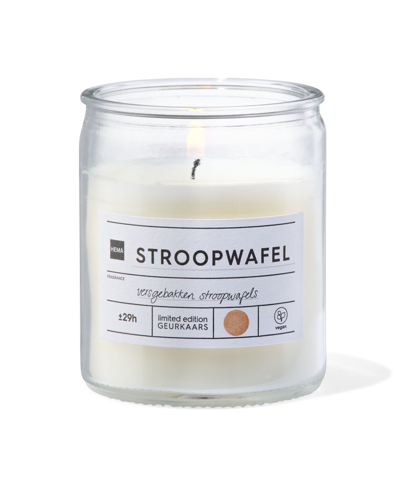 bougie parfum&eacute;e en verre gaufre hollandaise - 13540004 - HEMA