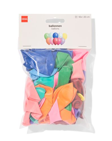 ballons &Oslash; 20 cm color&eacute;s - lot de 50 - 14260088 - HEMA