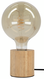 LED lamp met houten houder - 100 lm - smokey - 20000006 - HEMA