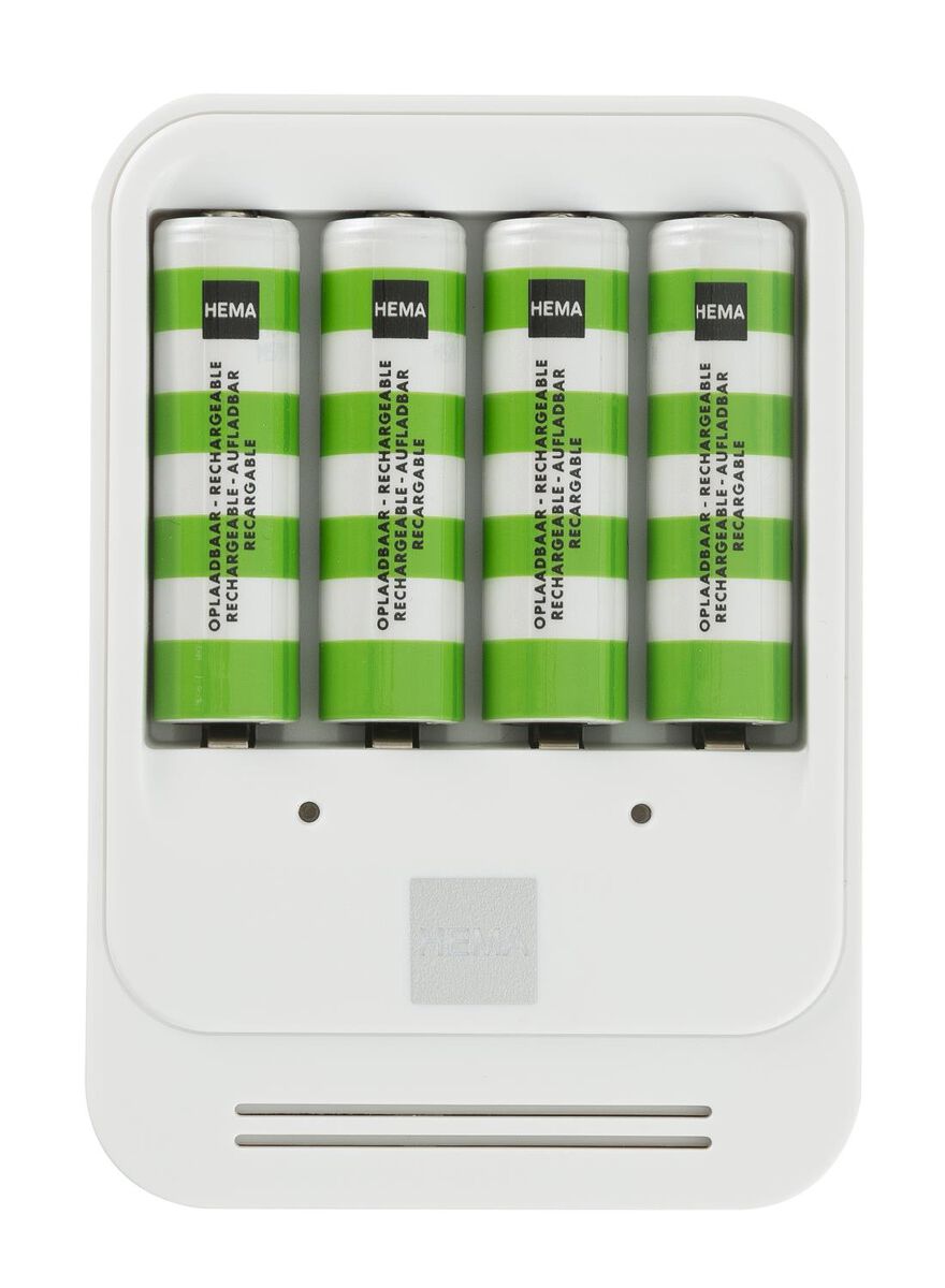 Zeemeeuw overloop Cokes batterijlader inclusief 4 AA batterijen - HEMA
