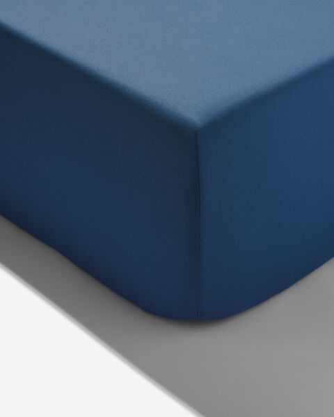 drap-housse 180x220 - coton doux - bleu bleu 180 x 220 - 5110017 - HEMA