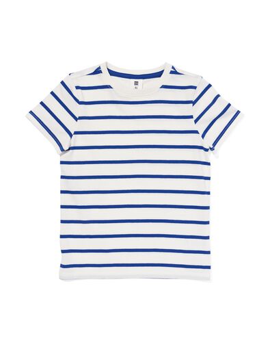 Kinder-T-Shirt, Streifen blau 146/152 - 30785315 - HEMA
