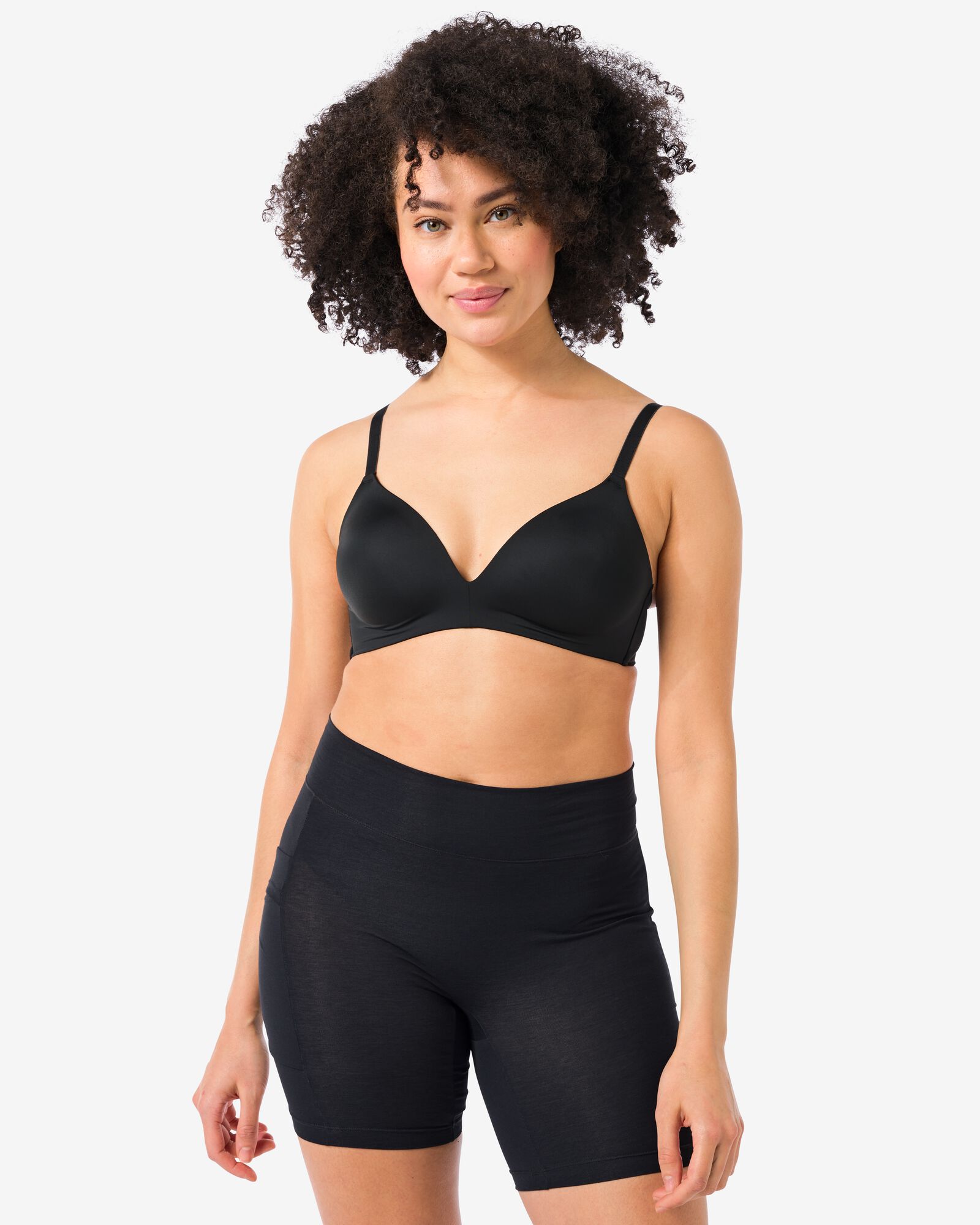 short de cyclisme femme en coton real lasting noir noir - 1000019865 - HEMA