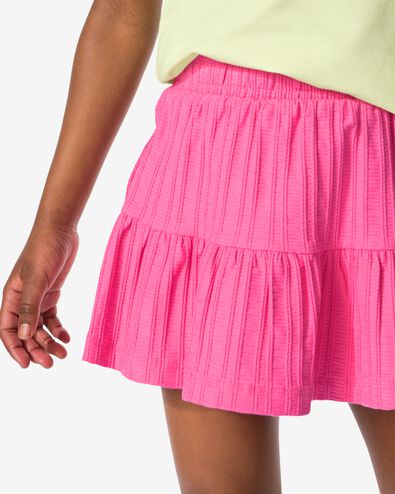 kinderskort rib jersey roze - 30866007PINK - HEMA