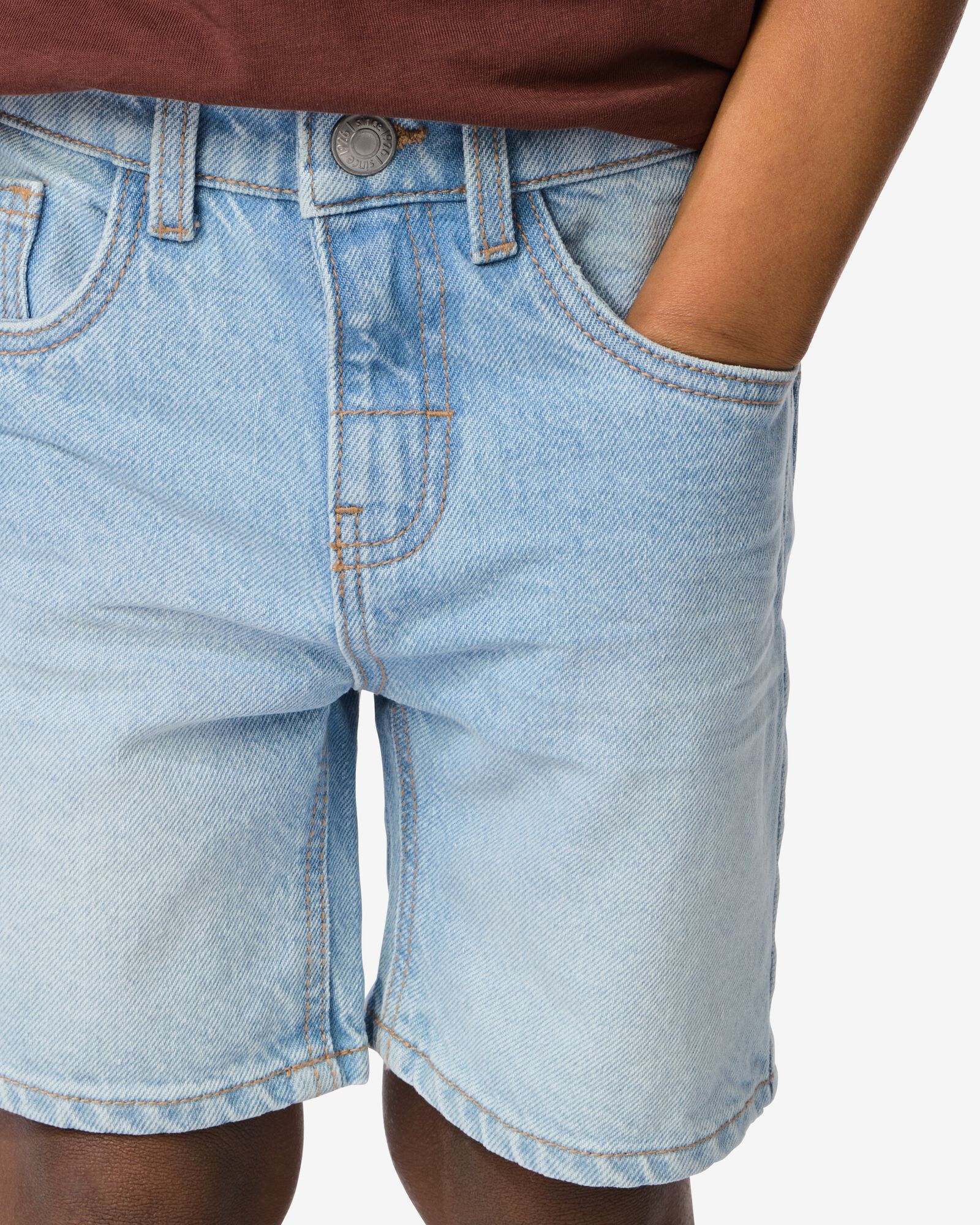 kindershort regular fit lichtblauw lichtblauw - 30720304LIGHTBLUE - HEMA