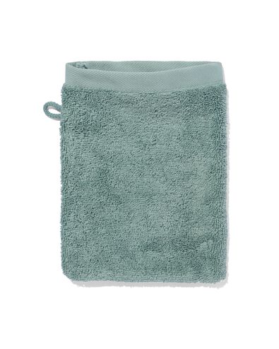 gant de toilette qualit&eacute; h&ocirc;teli&egrave;re extra douce bleu vert - 5284606 - HEMA