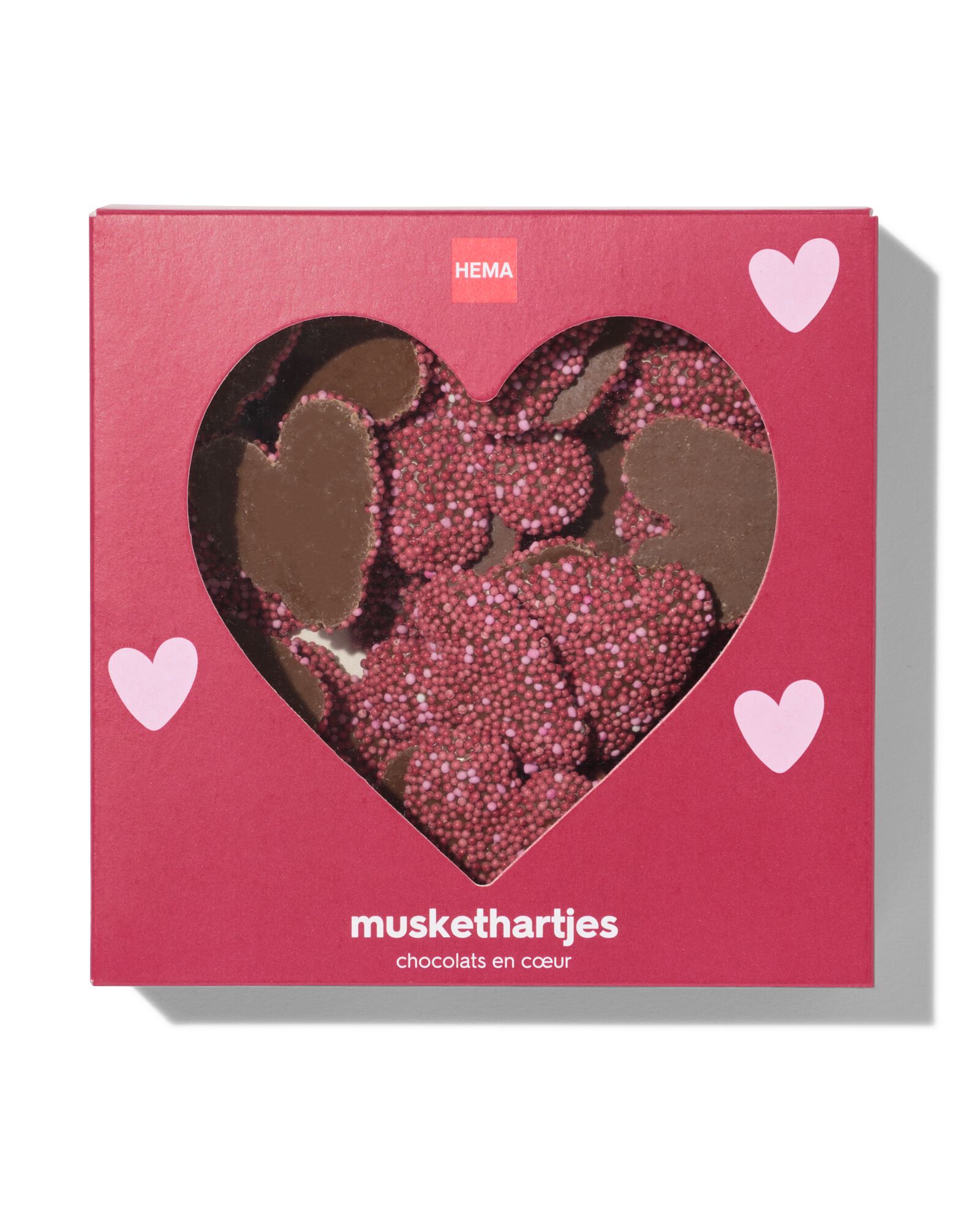Schokoherzen mit Zuckerperlen, 150 g - 24162202 - HEMA
