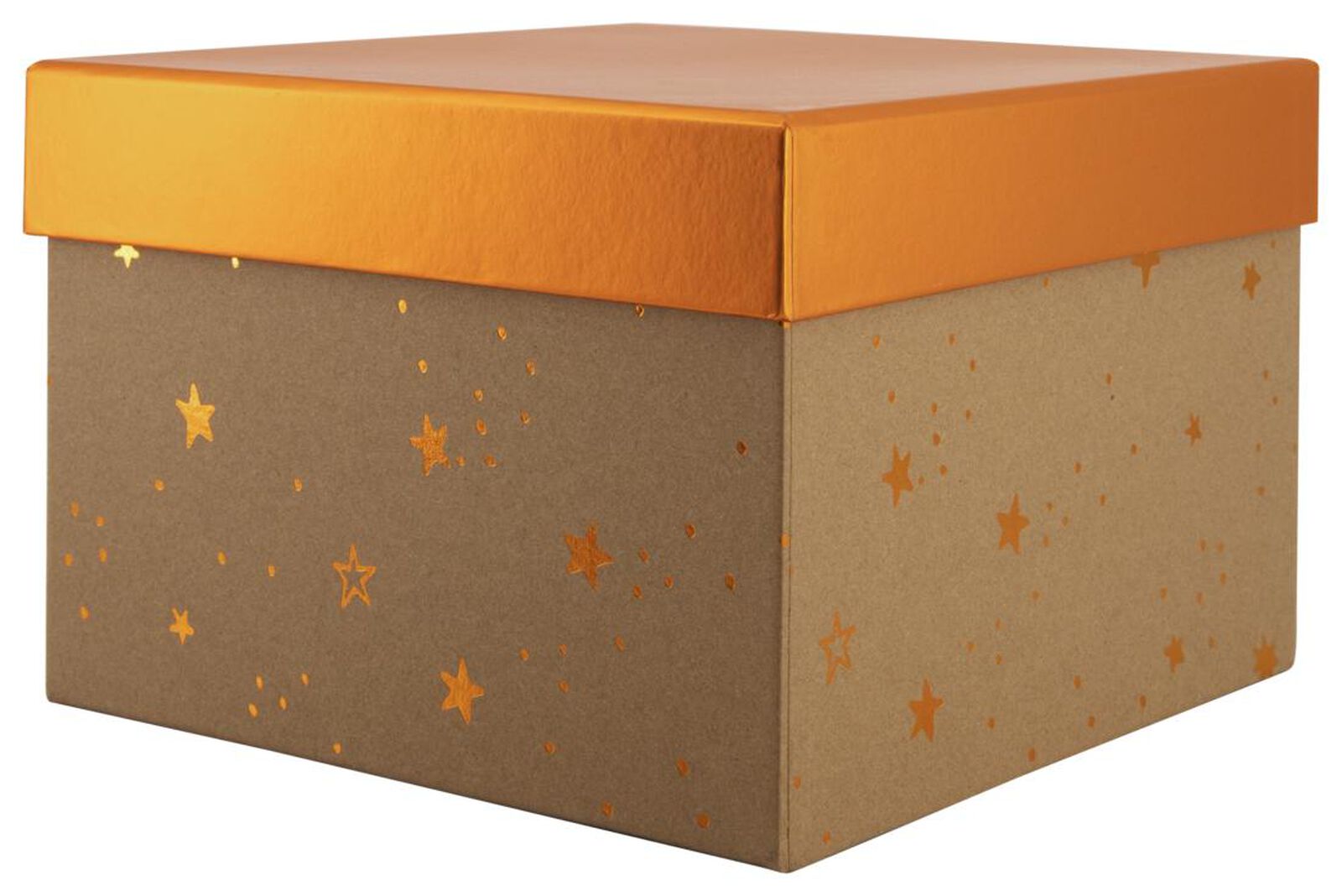 boîte cadeau avec couvercle 22x22x15 étoiles - HEMA