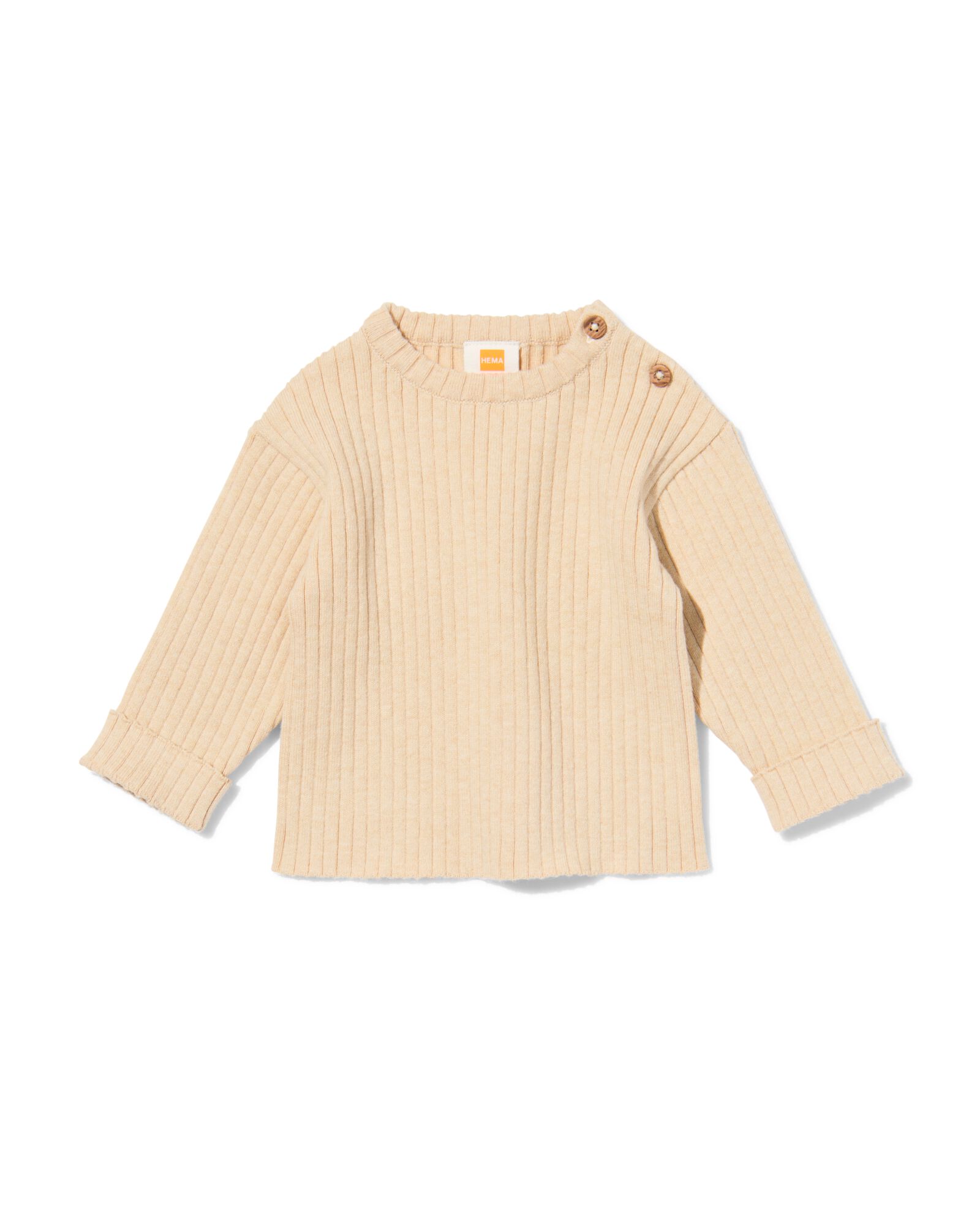 pull c&ocirc;tel&eacute; nouveau-n&eacute; sable sable - 33436520SAND - HEMA