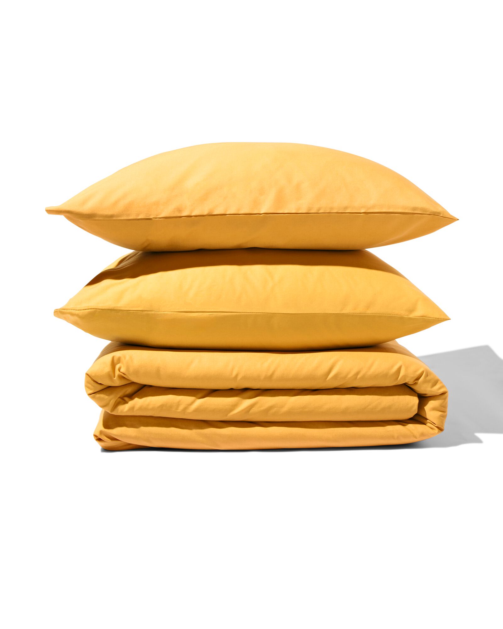 housse de couette 240x200/220 cm coton doux jaune - 5750066 - HEMA