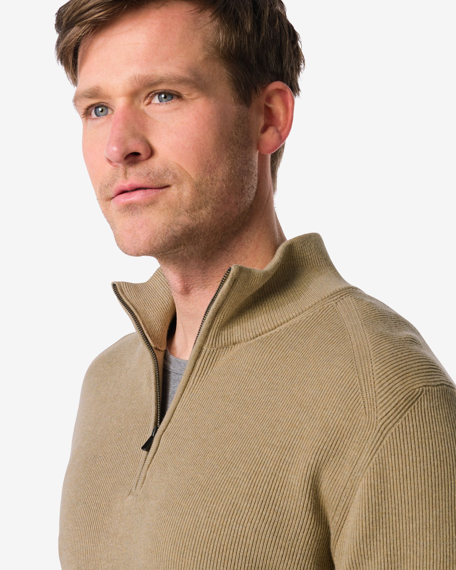 pull homme Kick c&ocirc;tel&eacute; beige beige - 2172060BEIGE - HEMA