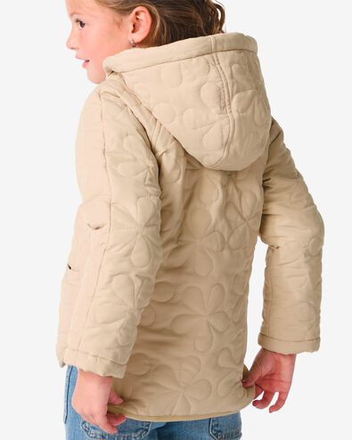manteau enfant surpiqué avec capuche séparée beige 134/140 - 30830684 - HEMA