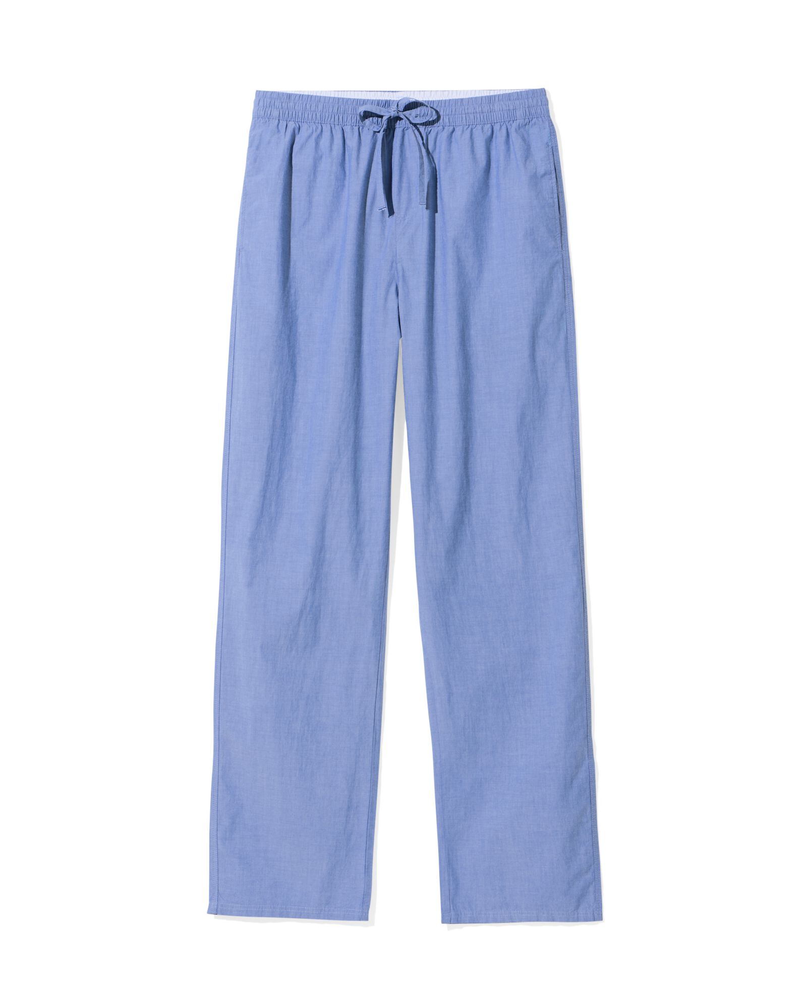 heren pyjamabroek Pepijn regular fit poplin middenblauw middenblauw - 23686130MIDBLUE - HEMA