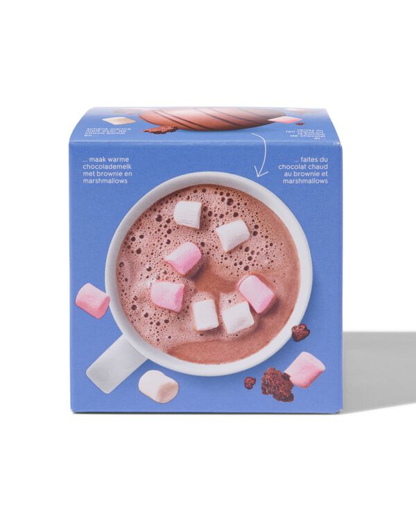 bombe de chocolat chaud - chocolat au lait avec brownie et marshmallows - 24562251 - HEMA