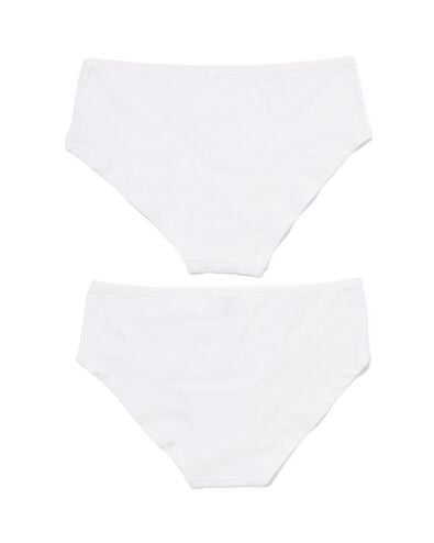 2er-Pack Damen-Hipster, Baumwolle/Elasthan wei&szlig; wei&szlig; - 1000030309 - HEMA