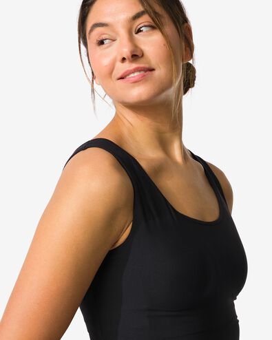 Damen-BH-Hemd mit integrierten Cups schwarz M - 19602783 - HEMA