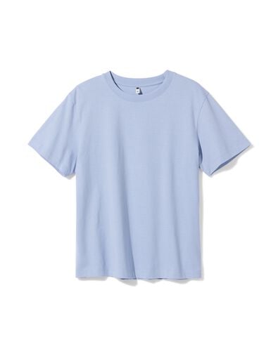 dames T-shirt Larissa regular fit  lichtblauw lichtblauw - 36302960LIGHTBLUE - HEMA