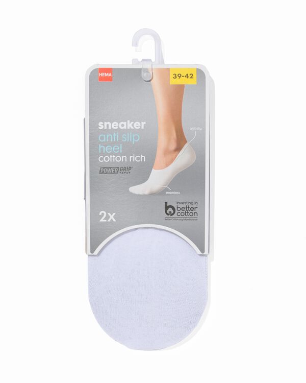 lot de 2 paires de socquettes blanc blanc - 1000001235 - HEMA